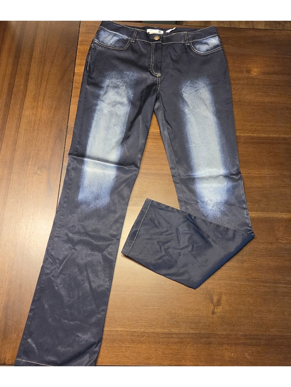 NWT Y2K Alberto Makali Black Faded Straight Leg Pants Size 6
